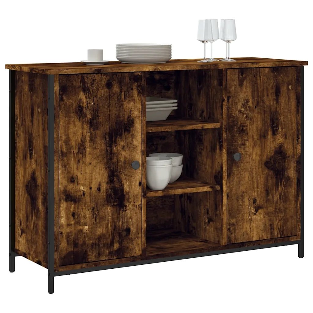Credenza | Madia | Buffet da pranzo | Armadio da pranzo Rovere Fumo 100x35x70 cm in Legno Multistrato