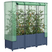 vidaXL Letto Rialzato con Copertura Serra Effetto Rattan 120x40x138 cm
