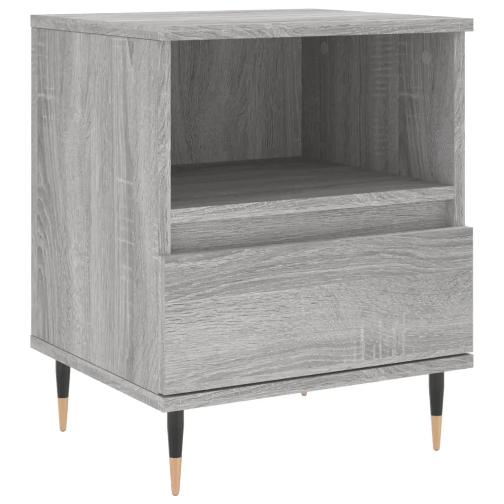 Comodino Grigio Sonoma 40x35x50 cm in Legno Multistratocod mxl 126503