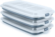 Contenitore per alimenti e prodotti - conservazione ottimale di dischi - dimensioni 248 x 144 x 33 cm (3 x blu) supporto per formaggi