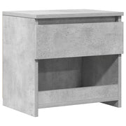 Comodino | Armadio da Notte | Mobiletto da notte Grigio Cemento 40x30x39 cm in Legno Multistrato
