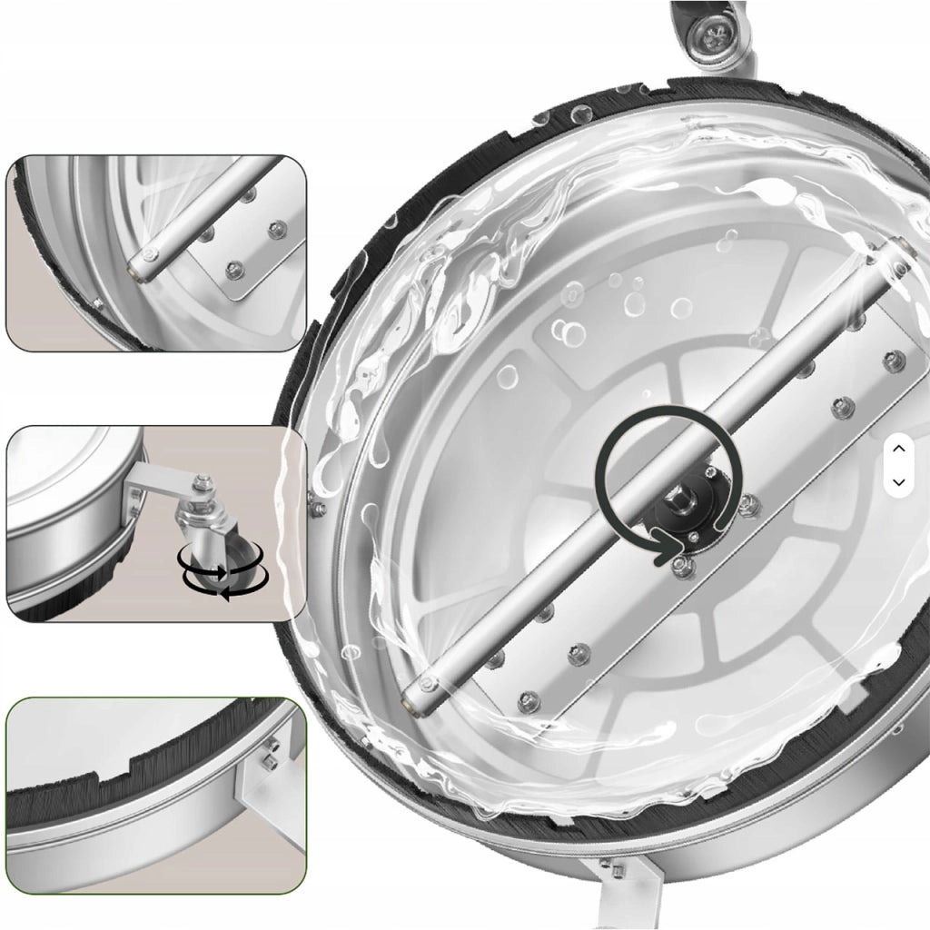 Spazzola Rotante T-Racer 61 cm INOX – Compatibile con Idropulitrici Kärcher HD/HDS EASY!Lock | Acciaio Inossidabile