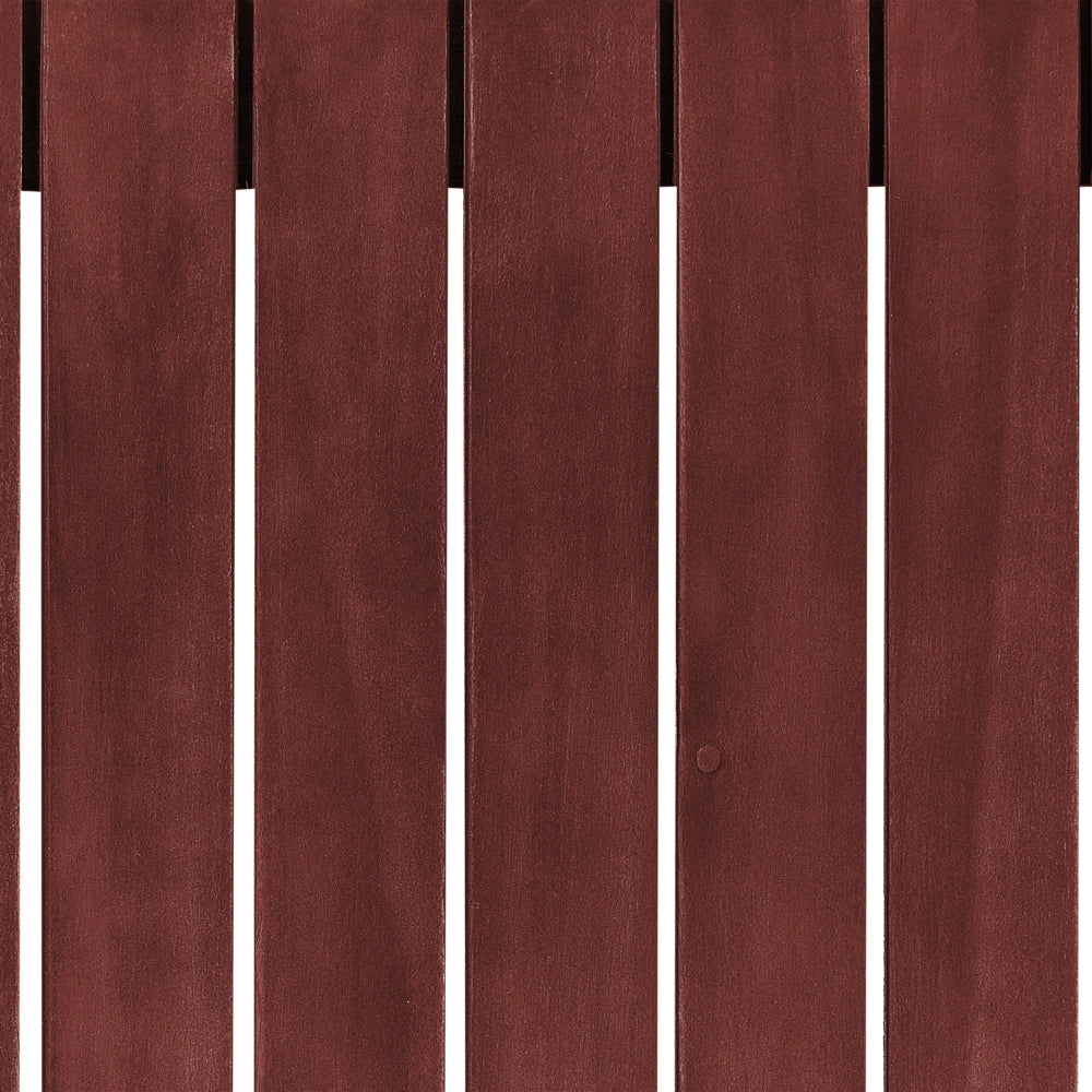 Tavolino da caffè da giardino in legno di acacia rosso mogano 90 x 75 cm da esterno moderno elegante