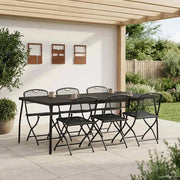 Set di Mobili da Esterno 7 pcs Antracite Ferro e Acciaio