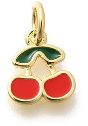 Accessori per l'oreficeria - 10 pezzi - Fattori di ciliegia in ceramica - Creare gioielli - Bracciale/Orecchino - Manufatti a mano - Compatti e lisci - Fattori