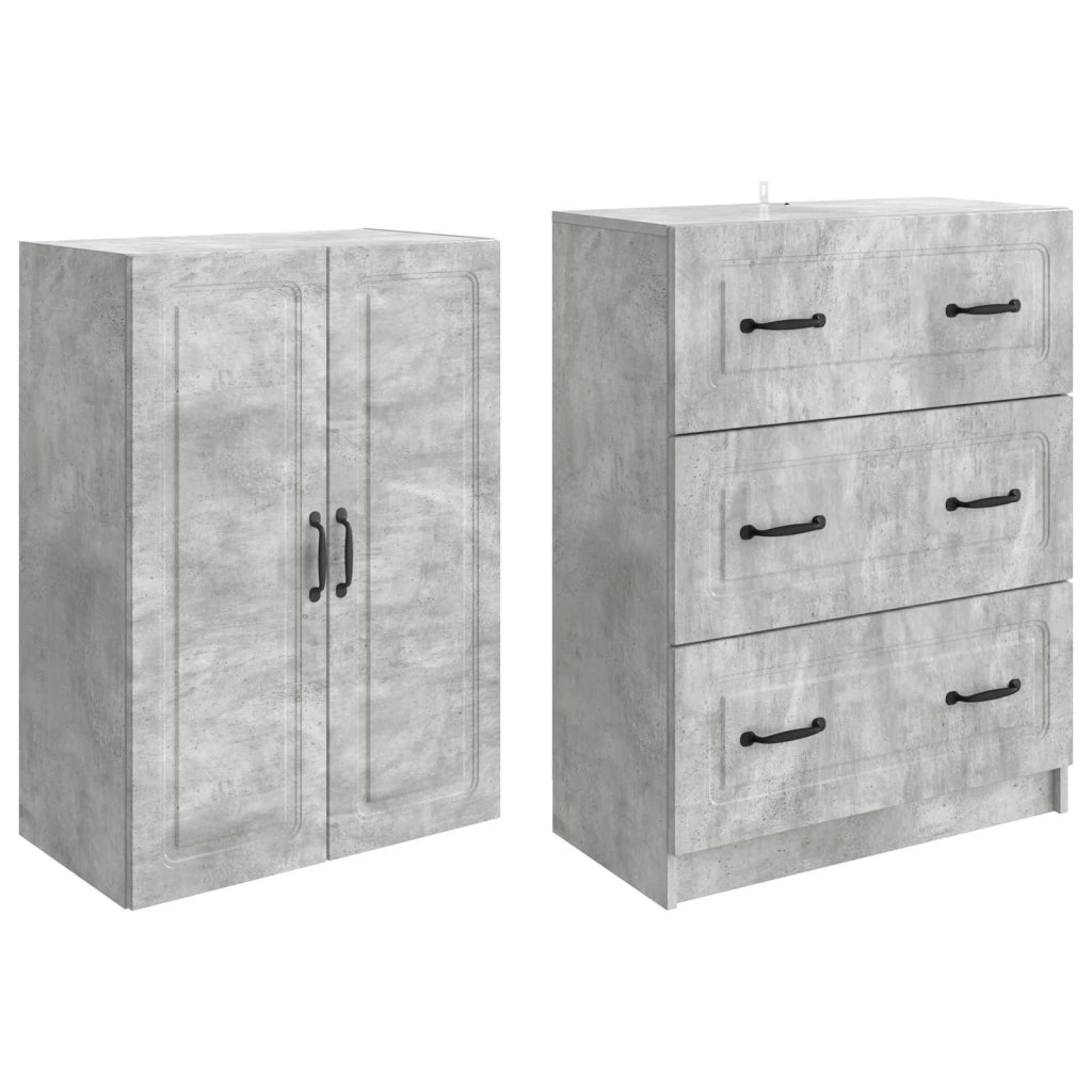 Set di armadi 2 pcs Grigio Cemento 66 x 34,5 x 87 cm 3416964