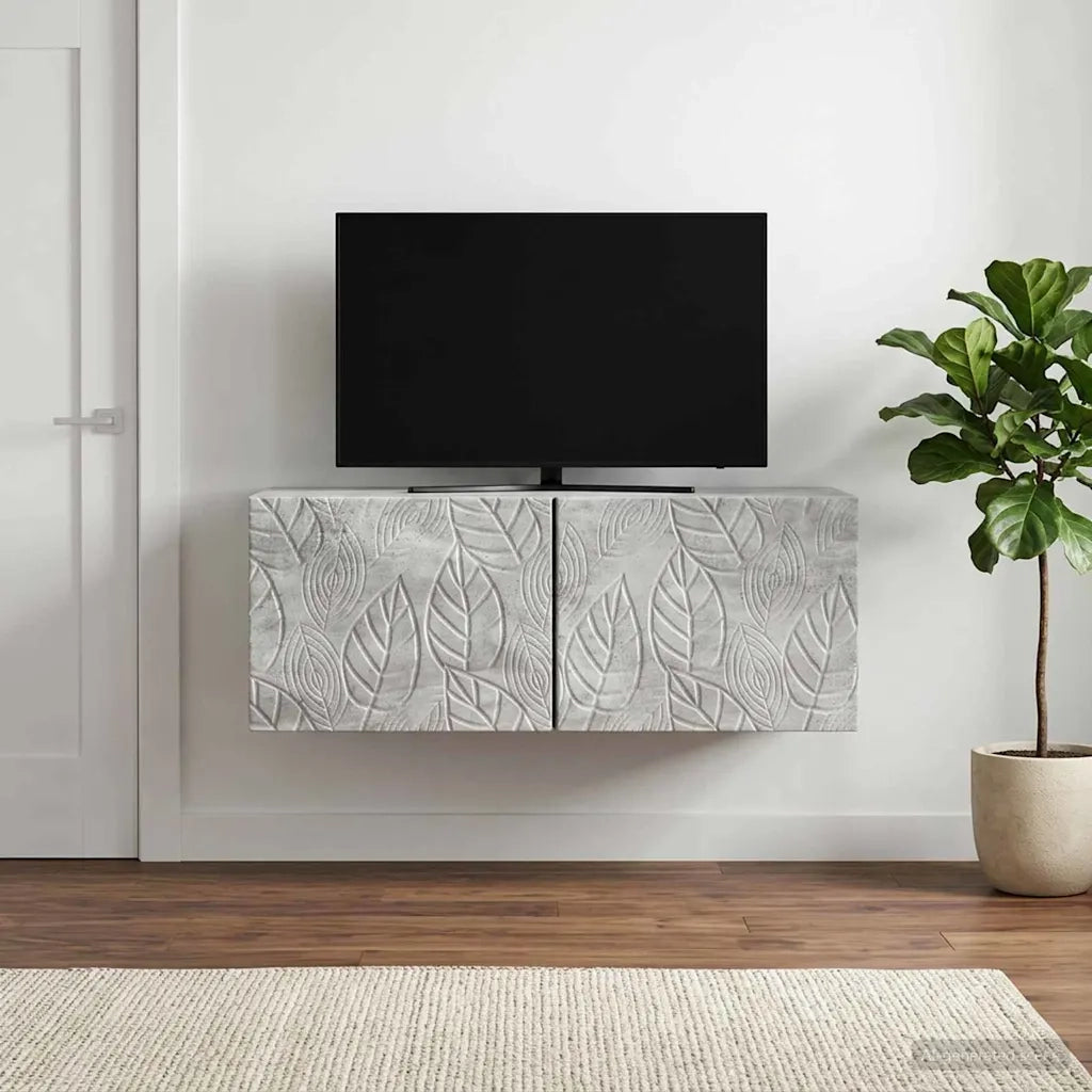 Mobile Porta TV da Muro 98 x 31 cm Grigio Cemento 898898