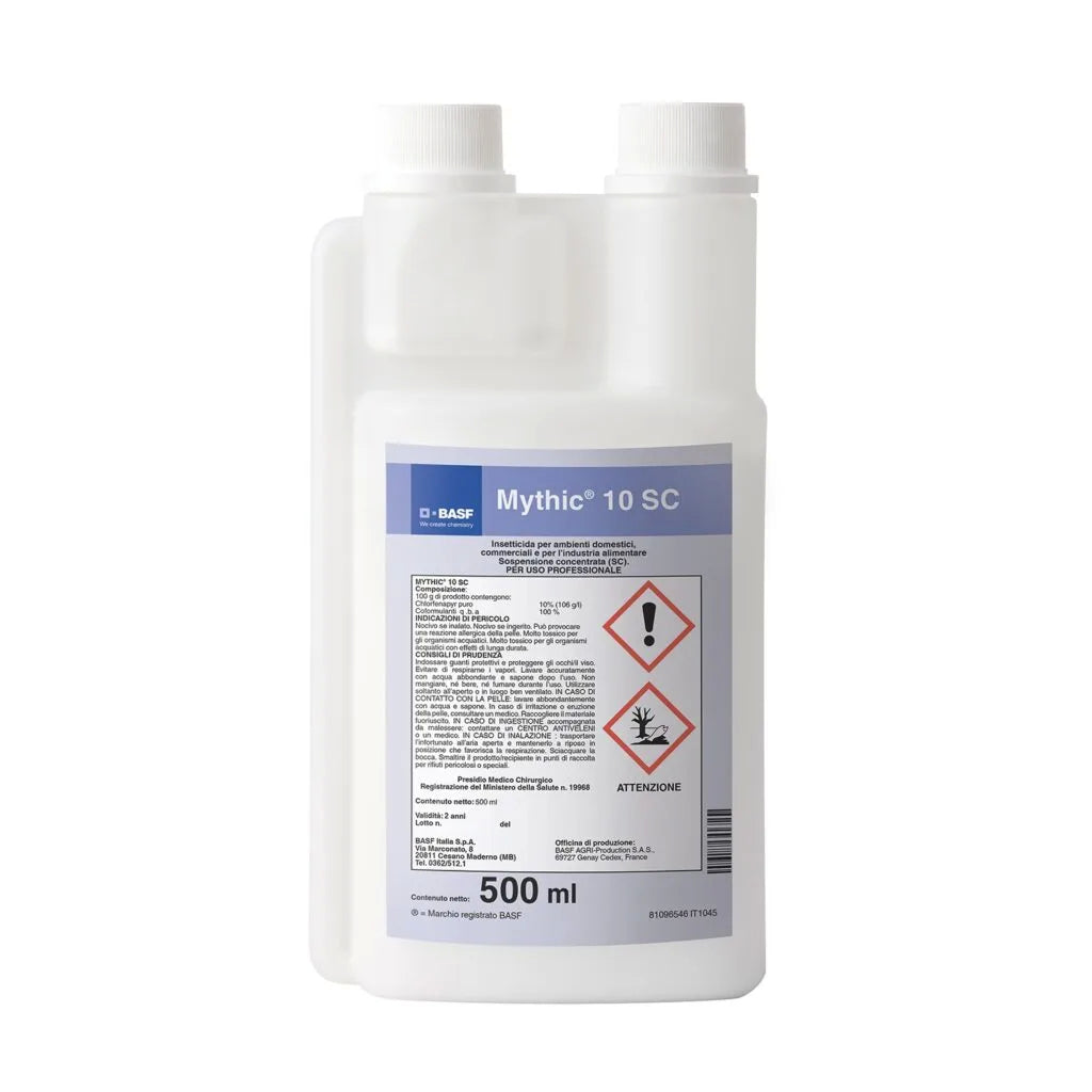 Mythic 10 SC Insetticida 500 ml, Concentrato specifico per Cimici del Letto | BASF