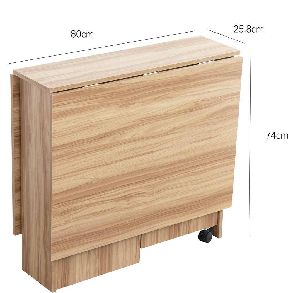 Tavolo Pranzo Salvaspazio Scrivania Richiudibile Allungabile Scomparsa Quercia