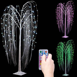 Albero di Natale Pendente Multicolore 198 Led Smart Telecomando a Distanza 150cm