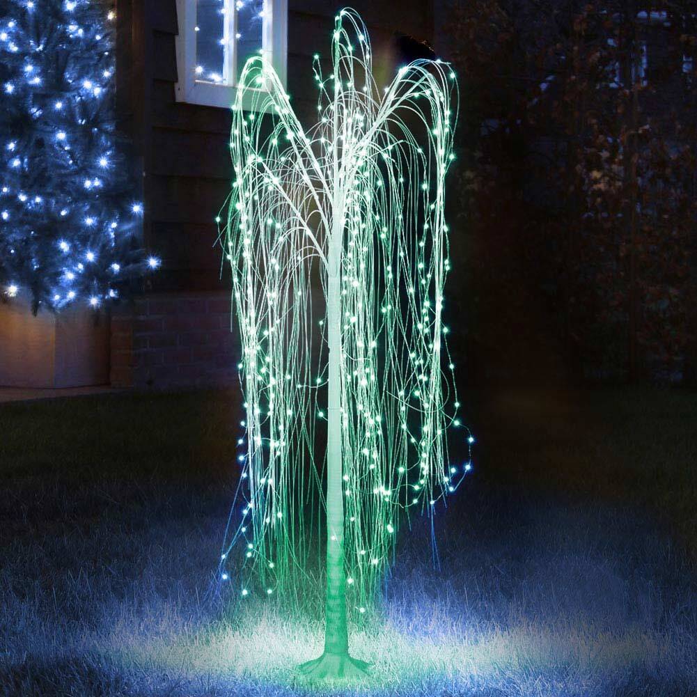 Albero di Natale Pendente Multicolore 198 Led Smart Telecomando a Distanza 150cm