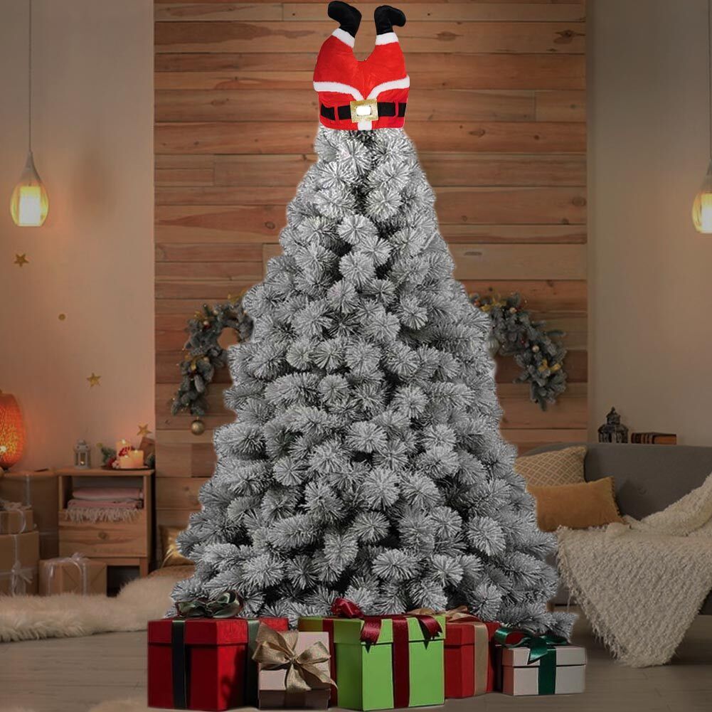 Cappello Natalizio per Albero e Testa Gambe Babbo Natale Puntale Addobbi Festivi