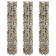 Fioriere Gabbione Circolare 3 pz in Acciaio Zincato Ø30x150 cm 152021