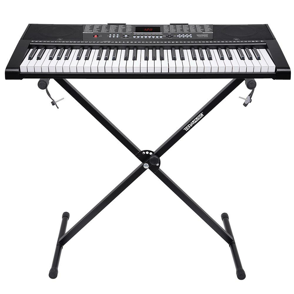 Supporto a Croce Tastiera Musicale in Metallo Pieghevole con Altezza Regolabile