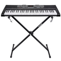 Supporto a Croce Tastiera Musicale in Metallo Pieghevole con Altezza Regolabile
