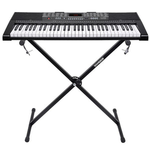 Supporto a Croce Tastiera Musicale in Metallo Pieghevole con Altezza Regolabile