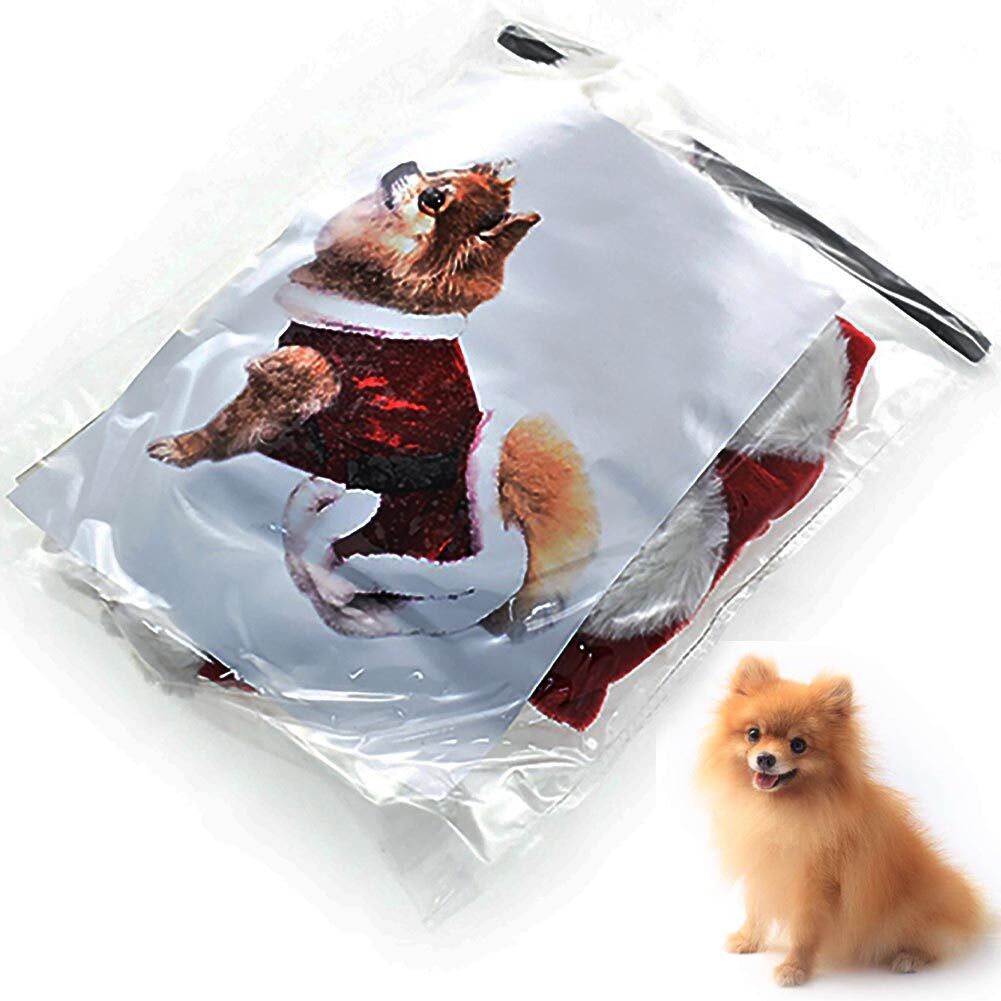 Vestitino per Animali Taglia Piccola Babbo Natale con Cintura Vestito Natalizio