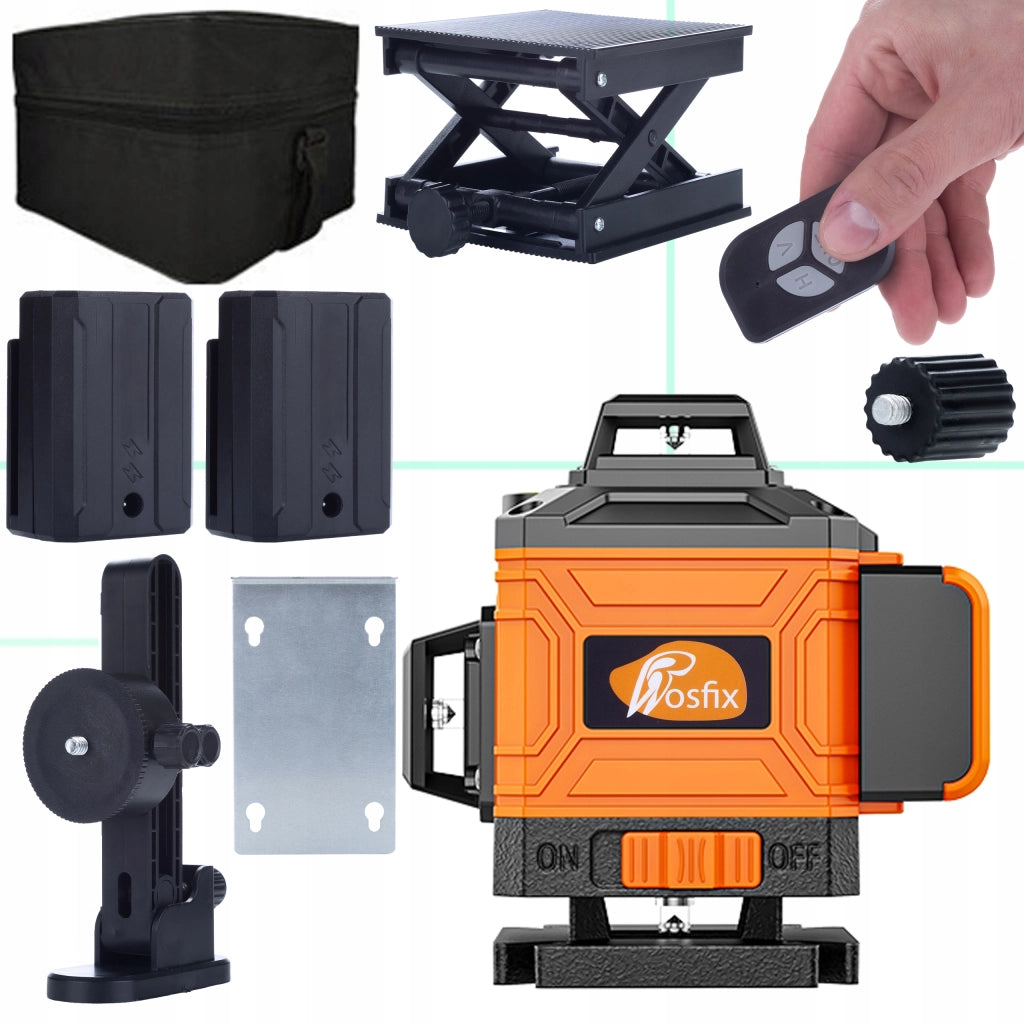 Livella Laser Rosfix Orange Tiger 16 Linee ROT16L-E – Precisione Professionale | 16 Linee 3D, IP54, 2 Batterie
