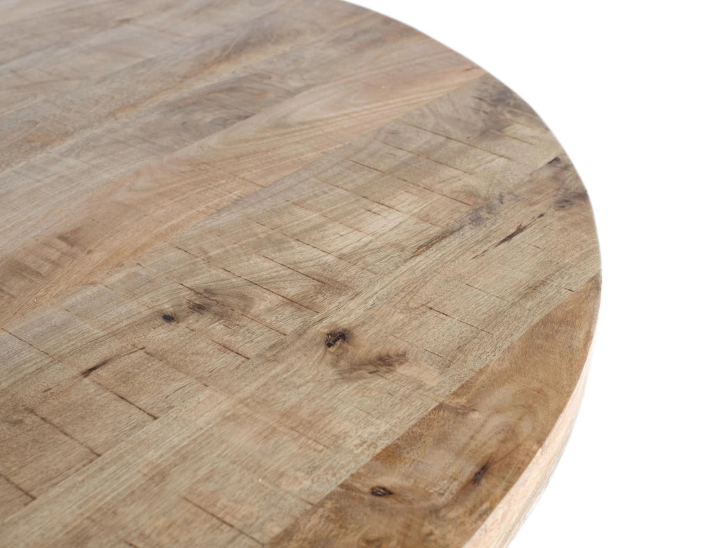 Tavolo da pranzo rotondo in legno di mango, diametro 120 cm