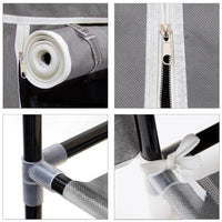 Scarpiera Salvaspazio 10 Ripiani 45 Paia Scaffale Acciaio e Tessuto TNT Grigio