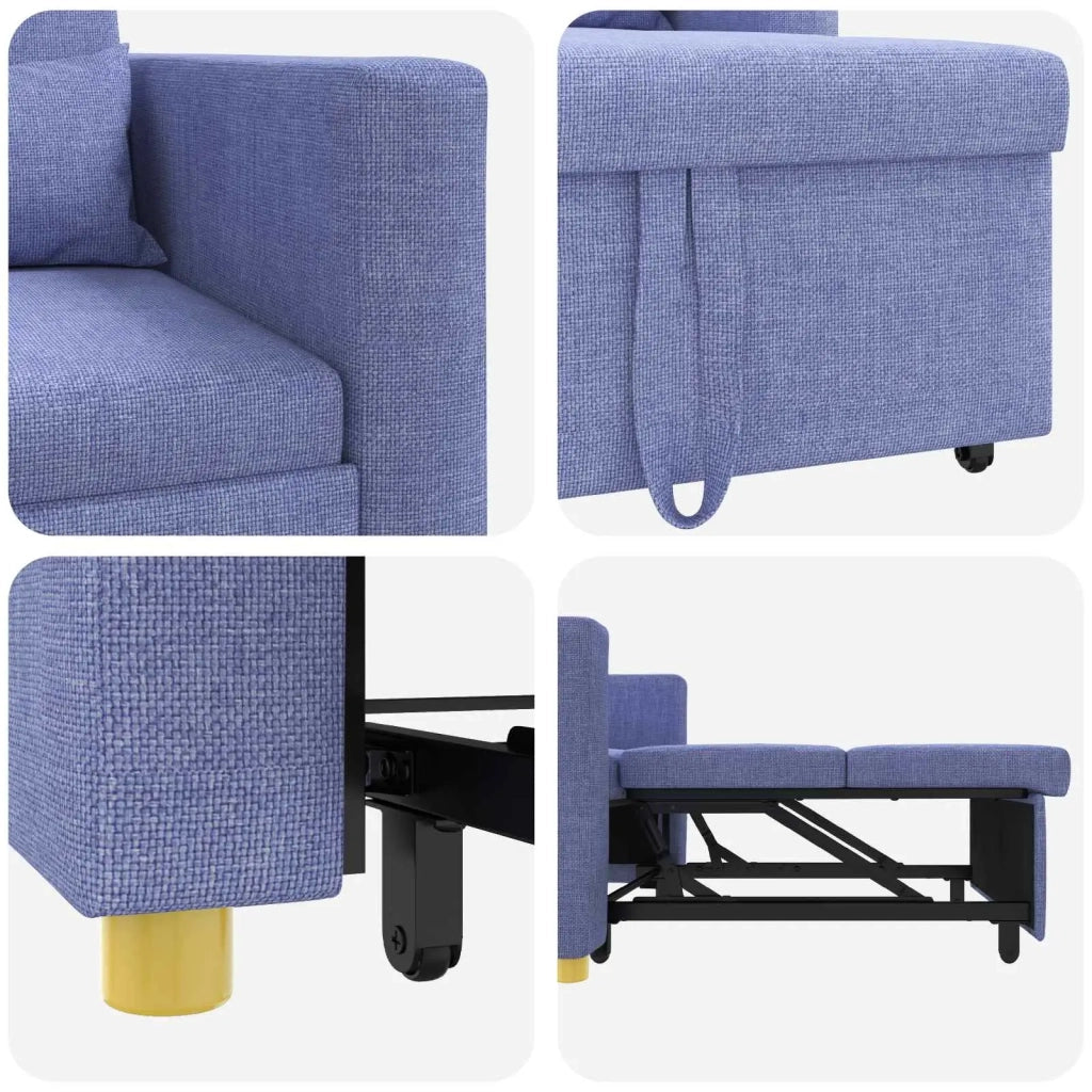 Divano letto estraibile singolo Blu Jeans 90 x 165 x 87 cm 42002695