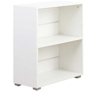 Mobile Mobiletto Libreria a Scaffali 2 Ripiani In Legno Bianco 77x60x31 cm