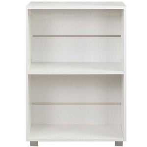 Mobile Mobiletto Libreria a Scaffali 2 Ripiani In Legno Bianco 77x60x31 cm
