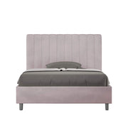 Letto una piazza e mezza senza rete imbottito 120x190 microfibra glicine Agueda