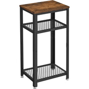 Tavolino alto stile industriale rustico con ripiani a griglia LET75BX