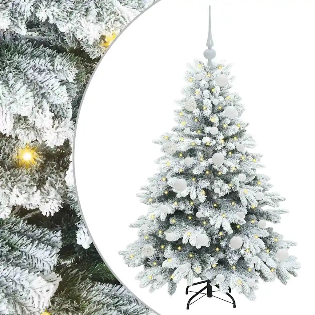 Albero di Natale artificiale con 150 LED Bianco 120 cm PE e PVC 3397591