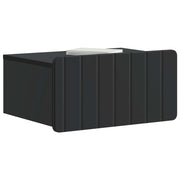 Comodino | Armadio da Notte | Mobiletto da notte a muro con cassetto Nero 49 x 34,5 x 24 cm