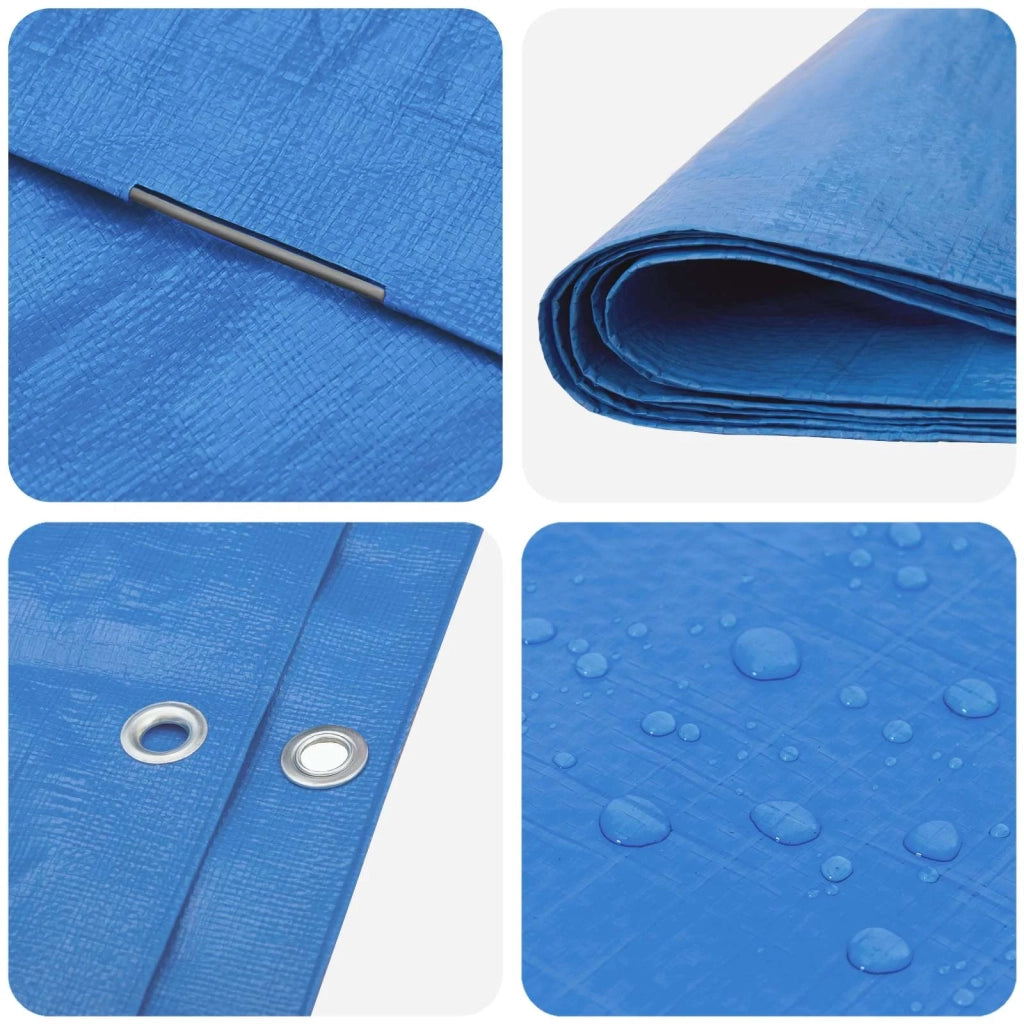 Telo con Occhielli Blu 6 x 8 m 90 gsm PE 42039489