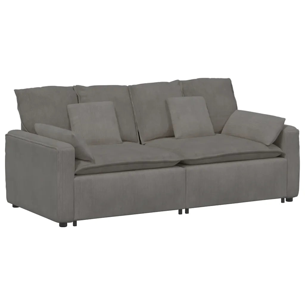 Divano Modulare con Cuscini Grigio Chiaro 3321137