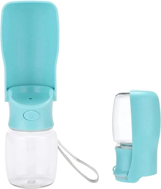 Fiaschetta per cani 350 ml, becher per cani e gatti da viaggio, animali domestici, impermeabile, fiaschetta per cani per passeggiate e viaggi (blu)