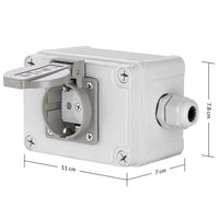 Presa Shucko Elettrica Cassetta Parete Muro Esterno Giardino Impermeabile IP65