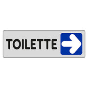 ETICHETTA SEGNALETICA TOILETTE bagno wc A DESTRA 10 pezzi  - EUROSIGNALS