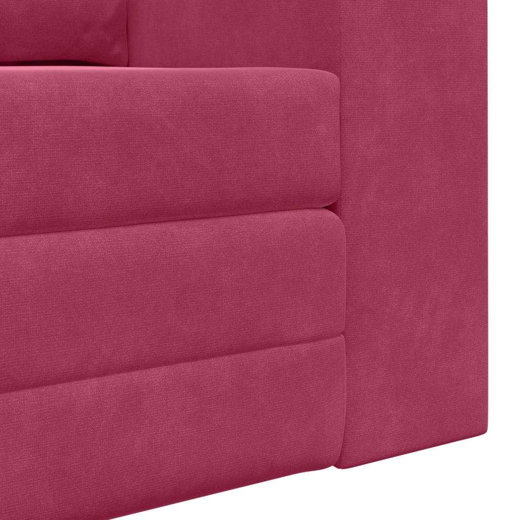 Divano Letto 2-in-1 Rosso Vino 148x71x83 cm Velluto