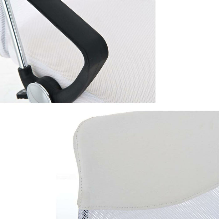 Sedia Scrivania Ergonomica Poltrona Ufficio traspirante Girevole Direzionale Bianco