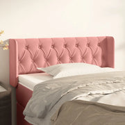 Testiera ad Orecchio Rosa 103x16x78/88 cm in Velluto