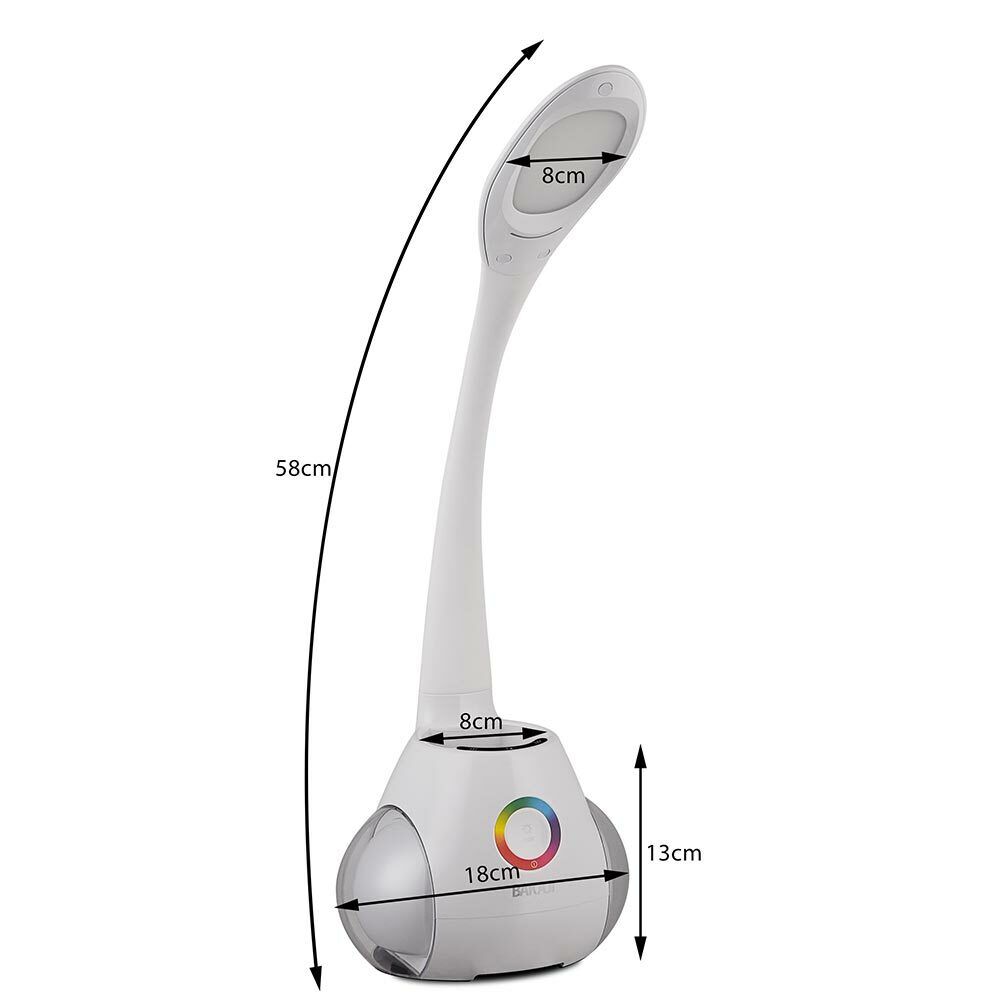 Lampada da Tavolo LED con Portapenne Controllo Touch con Luce Atmosfera RGB