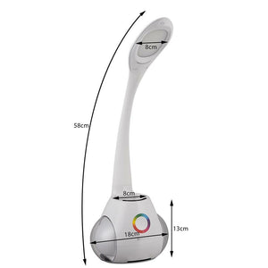 Lampada da Tavolo LED con Portapenne Controllo Touch con Luce Atmosfera RGB