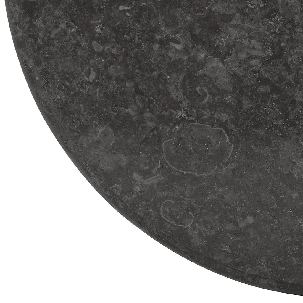 Piano per Tavolo Nero Ø60x2,5 cm in Marmo 149196