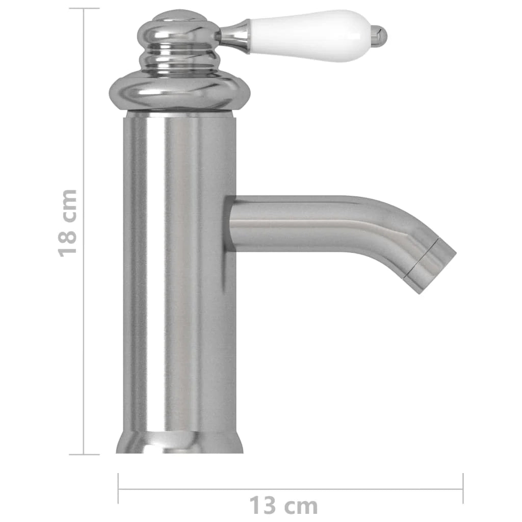 Rubinetto per lavabo da bagno argento 13 x 18 cm 02_0003515