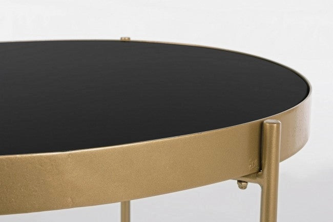Tavolino Rashida Oro 63x46 in Metallo