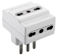 adattatore triplo 16a-3pr bipasso fig.10 bianco cod:ferx.36225