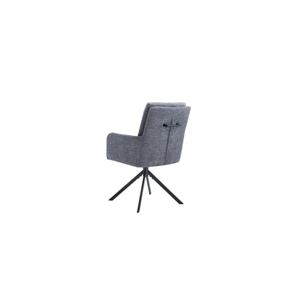Sedia girevole PLUMO – Tessuto grigio scuro – L50 x H85 x P62 cm
