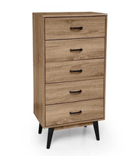 ARES CASSETTIERA A 5 CASSETTI IN LEGNO 60 X 40 X 118 CM COLORE NOCE USATO COME NUOVO