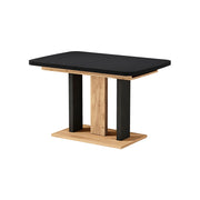 Vicco Tavolo da pranzo Estensibile Nero 120/160 x 80 cm 2 parti