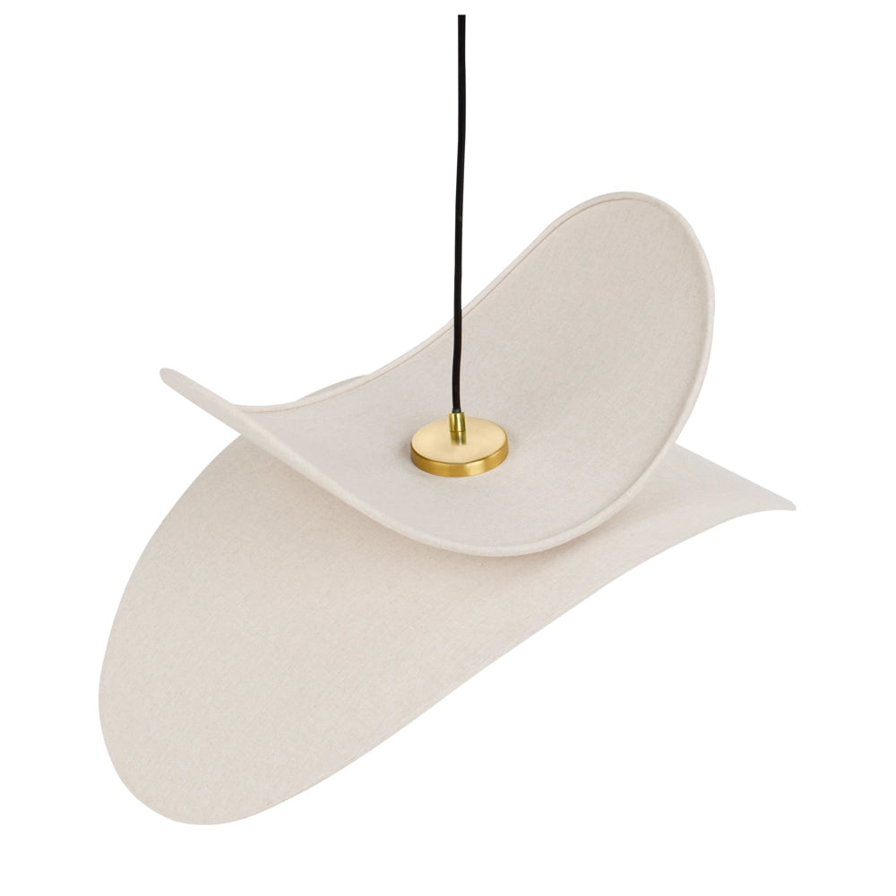 Lampada a sospensione moderna plafoniera beige lampadina a vista paralume in tessuto di lino Retro Vintage
