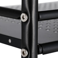 Carrello Estetista 3 Ripiani in Metallo Nero 4 Ruote Arredo Bagno Salvaspazio